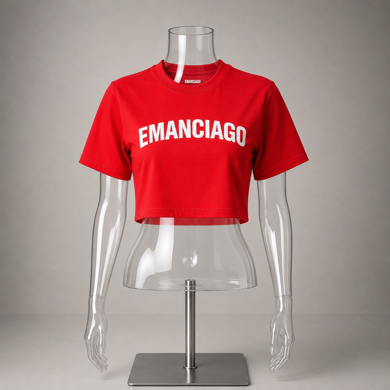 EMANCIAGO SIGNATURE CROP TEE