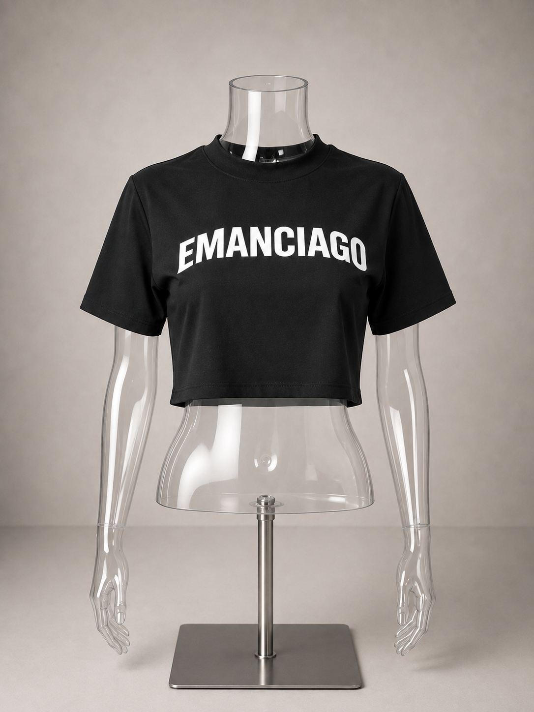 EMANCIAGO SIGNATURE CROP TEE