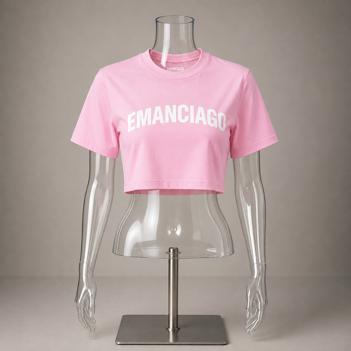 EMANCIAGO SIGNATURE CROP TEE
